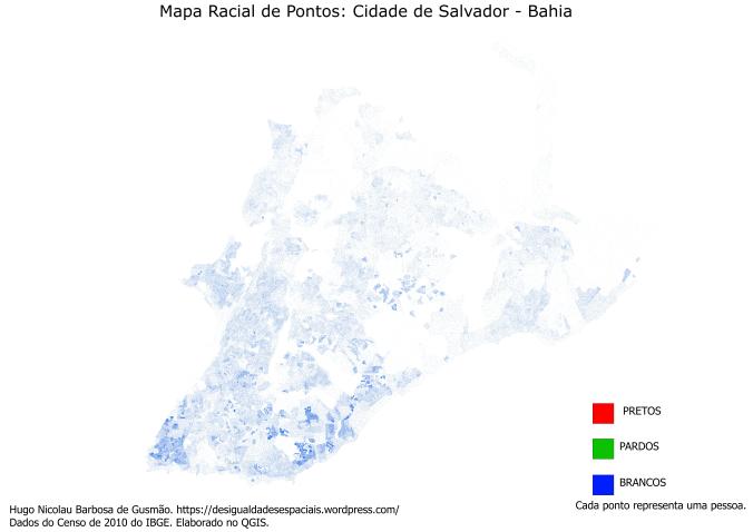 Mapa Salvador - Brancas